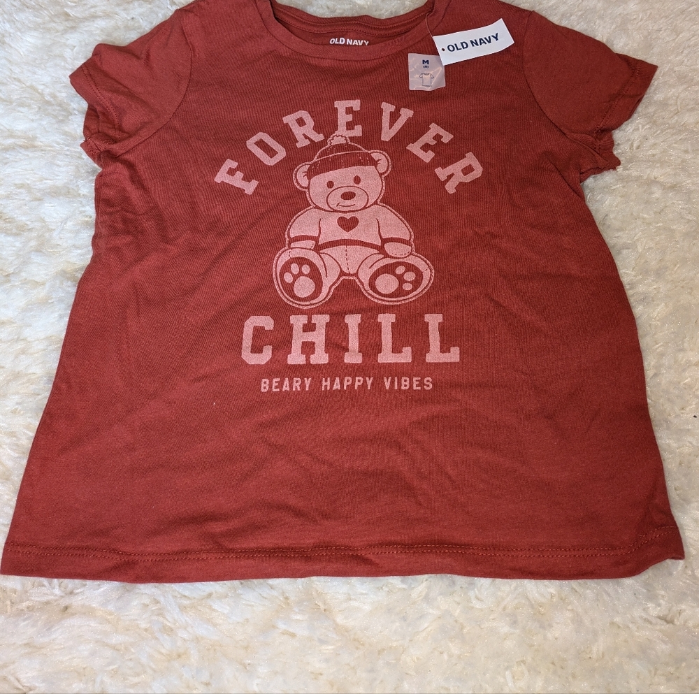 NWT Old Navy Girls Size 8 Teddy Bear Graphic Tee